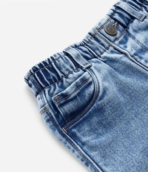 Pantalón Recto Infantil en Jeans con Cintura Elástica - Talle 1 a 5 años 5