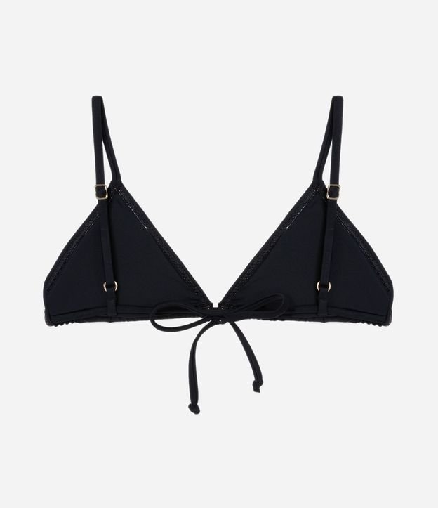 Bikini Top Triangular Fruncido en Microfibra con Pespunte Contrastante 6