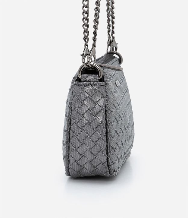 Bolsa Transversal Pequeña con Textura Tressê y Asas en Cadena 2