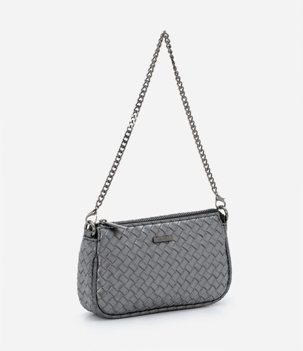 Bolsa Transversal Pequeña con Textura Tressê y Asas en Cadena 3