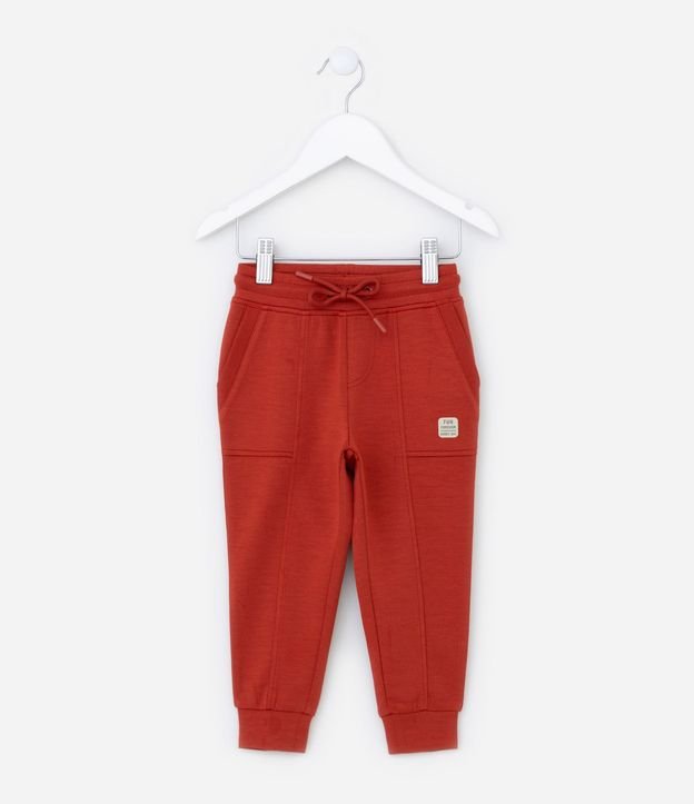 Pantalón Infantil en Modal con Recortes y Bolsillos - Talle 1 a 6 años