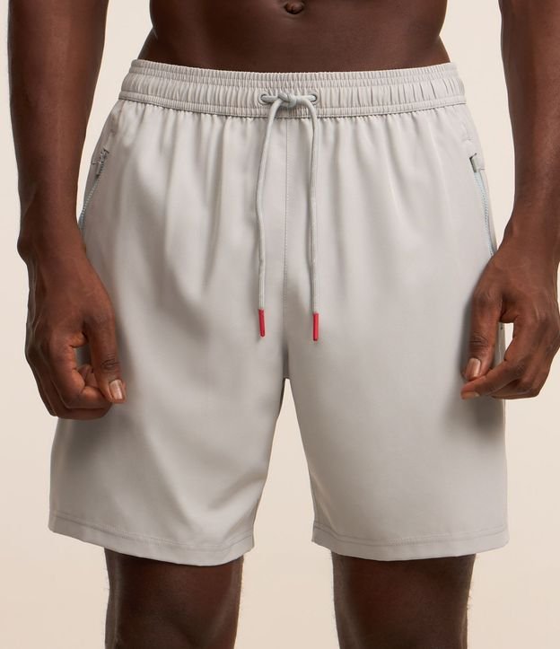 Bermuda Deportiva con Bloques de Color y Bolsillos con Cremallera