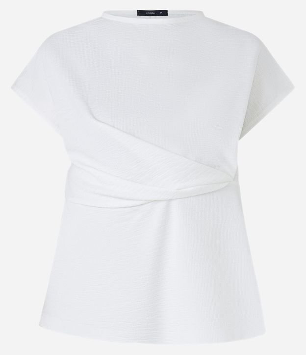 Blusa en Tela Texturizada con Detalle Delantero en la Cintura 5