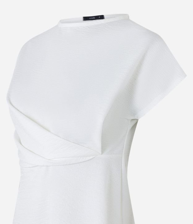 Blusa en Tela Texturizada con Detalle Delantero en la Cintura 6
