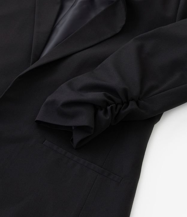 Blazer Alargado en Crepé con Manga Fruncida Curve & Plus Size 6