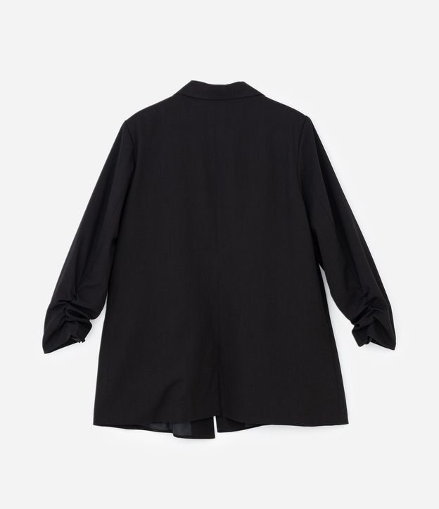 Blazer Alargado en Crepé con Manga Fruncida Curve & Plus Size 8