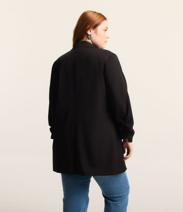 Blazer Alargado en Crepé con Manga Fruncida Curve & Plus Size 3