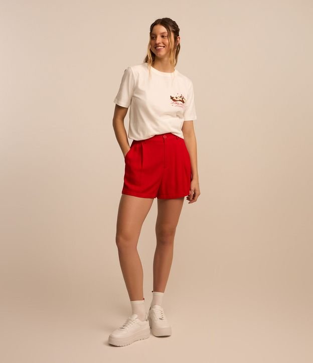 Short Holgado en Viscosa Texturizda