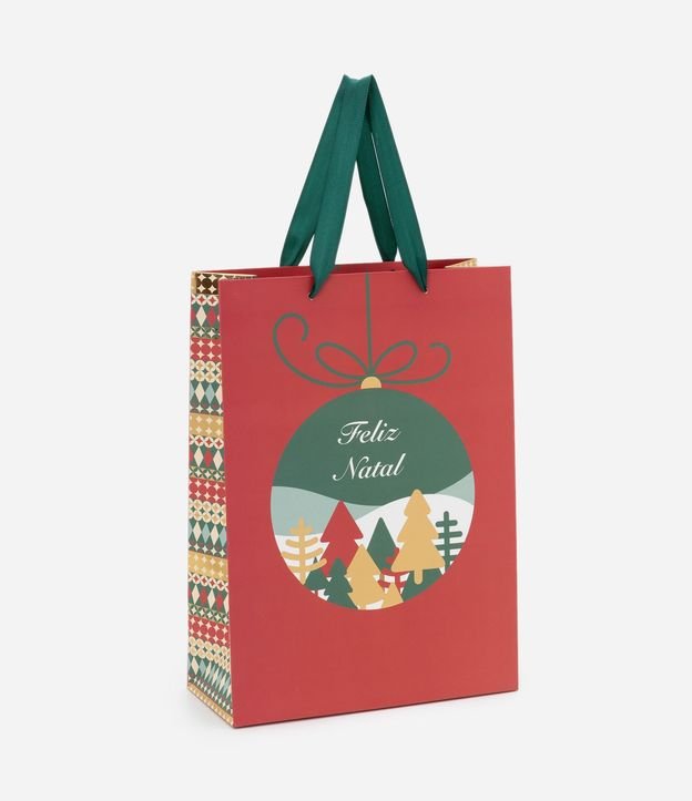 Bolsa de Regalo Pequeña con Estampa Navideña