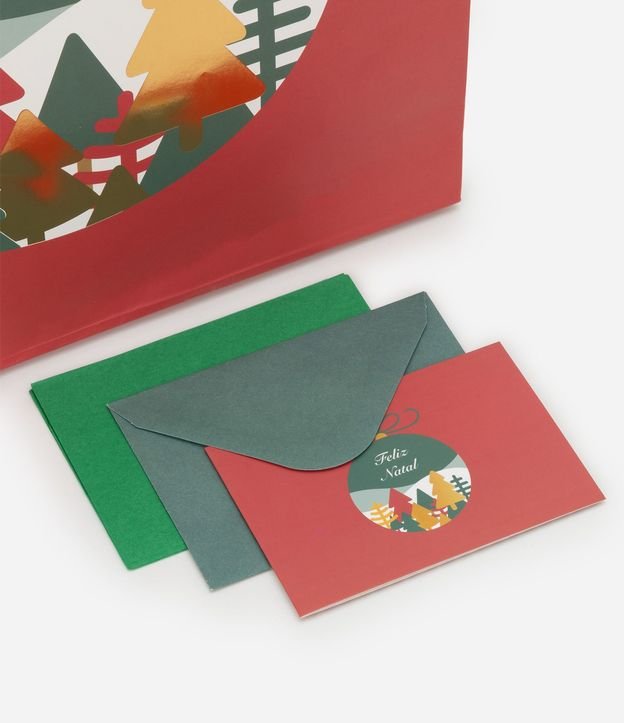 Bolsa de Regalo Mediana con Estampa de Bola de Navidad 3