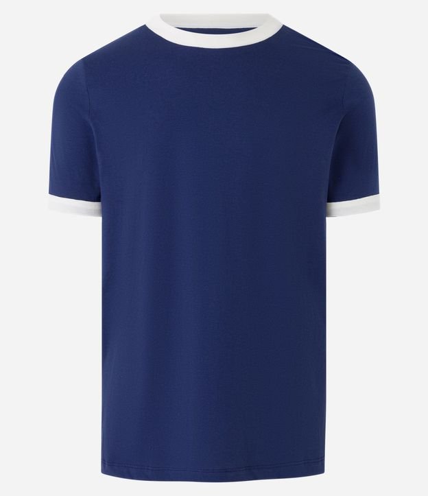Remera Regular en Algodón con Rayas en los Hombros 7