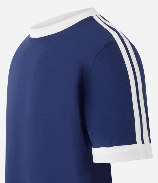 Remera Regular en Algodón con Rayas en los Hombros 8