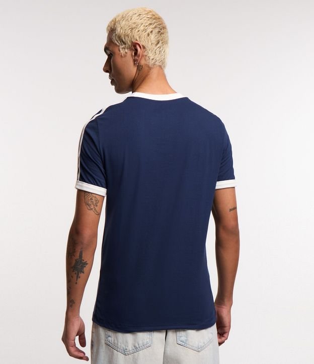 Remera Regular en Algodón con Rayas en los Hombros 4