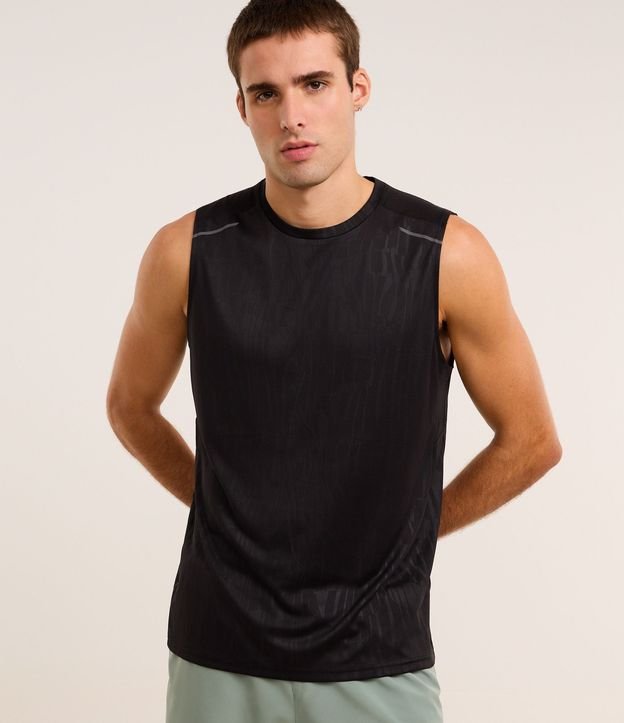 Musculosa Regular Deportiva con Estampa Heat Print