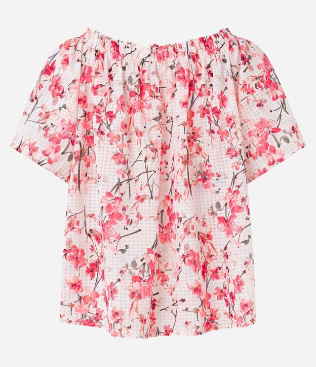 Blusa Hombro a Hombro en Viscosa con Estampa Floral 6
