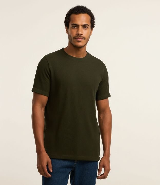 Remera Texturizada en Media Malla
