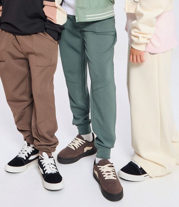 Pantalón Jogger Infantil en Modal con Recortes - Talle 5 a 14 años