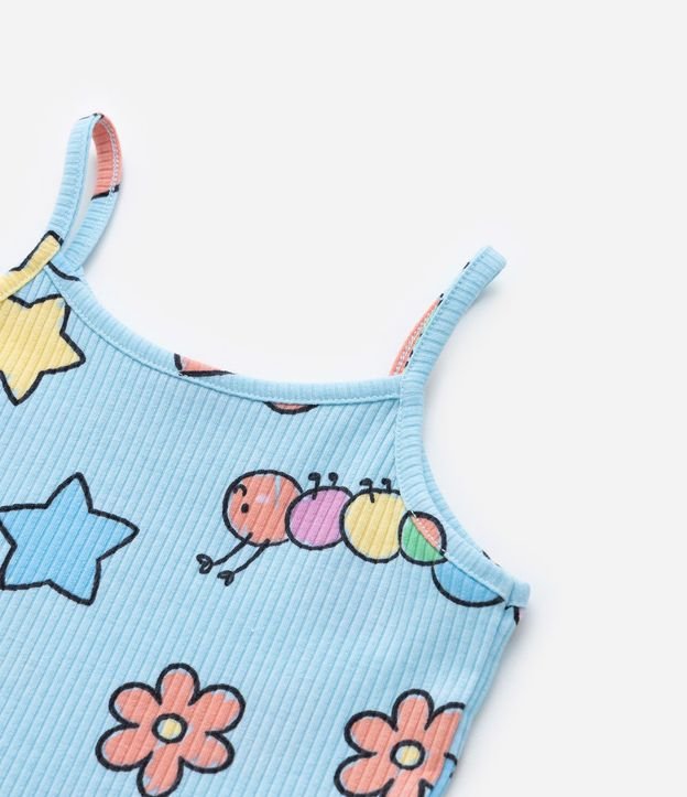 Musculosa Infantil Acanalada con Estampado de Dibujo - Talle  1 a 5 años 4