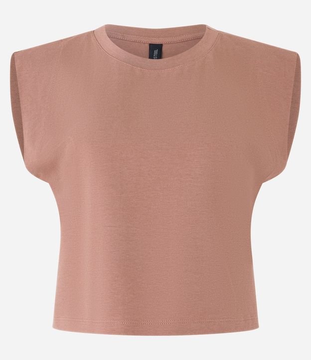 Blusa sin Manga en Algodón Efecto Hombrera 5