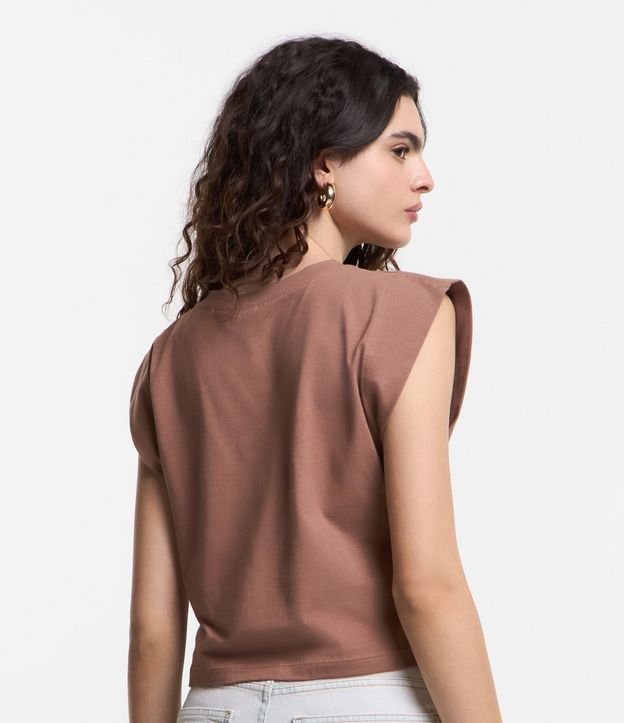 Blusa sin Manga en Algodón Efecto Hombrera 3