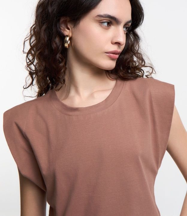 Blusa sin Manga en Algodón Efecto Hombrera 4