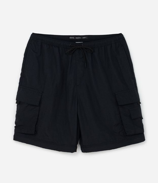 Pantalón Paper Touch Vira Bermuda con Puxador en la Parte Baja 11
