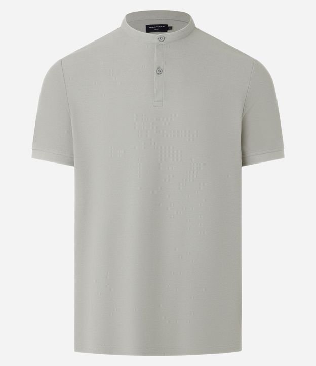 Camisa Polo Slim en Piquet Texturizado con Cuello Polo