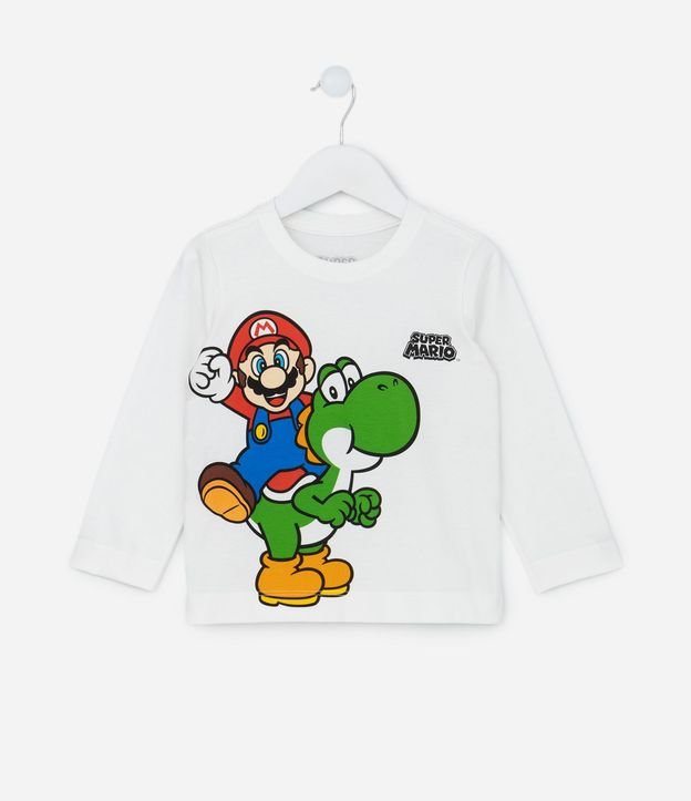 Remera Infantil con Estampado Mario y Yoshi - Talle 03 a 08 años 2