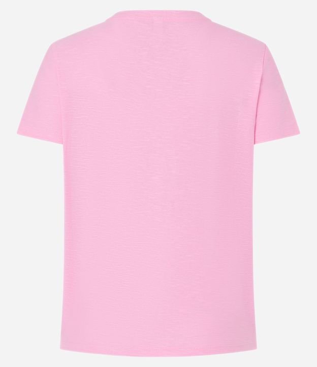 Blusa T-shirt en Flamé con Cuello V 6