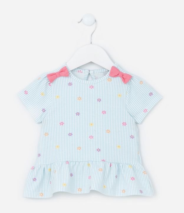 Conjunto Infantil con Volado y Moñas Aplicados - Talle 0 a 18 meses 4