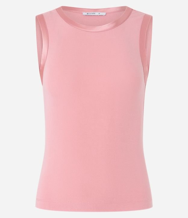 Blusa de Punto con Detalle en Satén