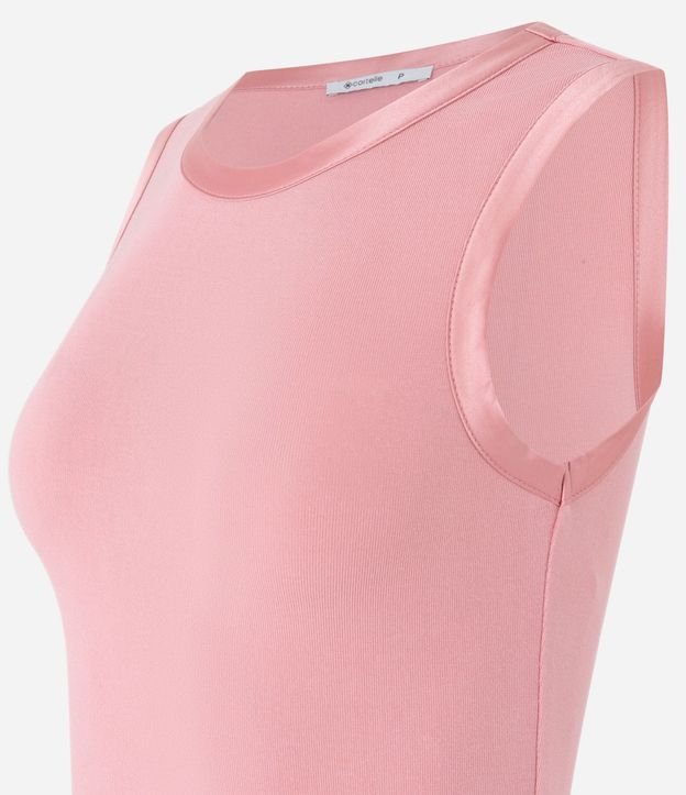 Blusa de Punto con Detalle en Satén 3