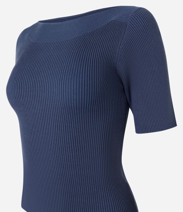 Blusa Básica de Punto con Escote Bote 7