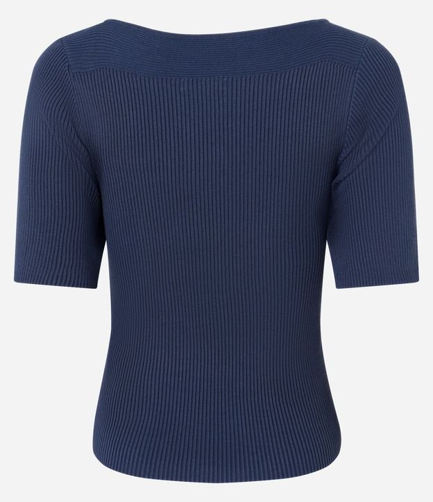 Blusa Básica de Punto con Escote Bote 8