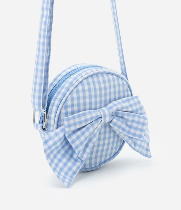 Cartera Transversal Infantil con Lazo de Cuadros - Talle U 2