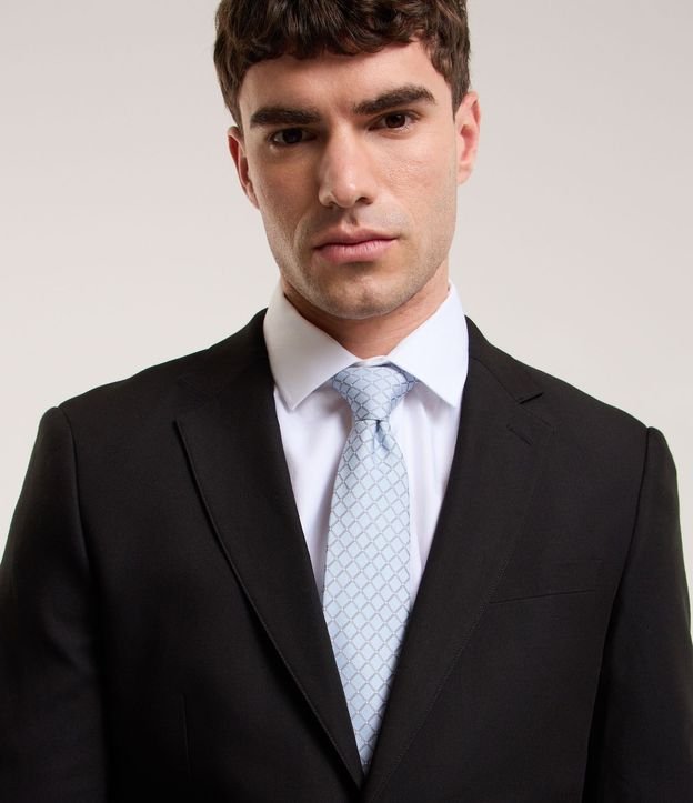 Corbata Regular Satinada con Estampado de Rombos 4