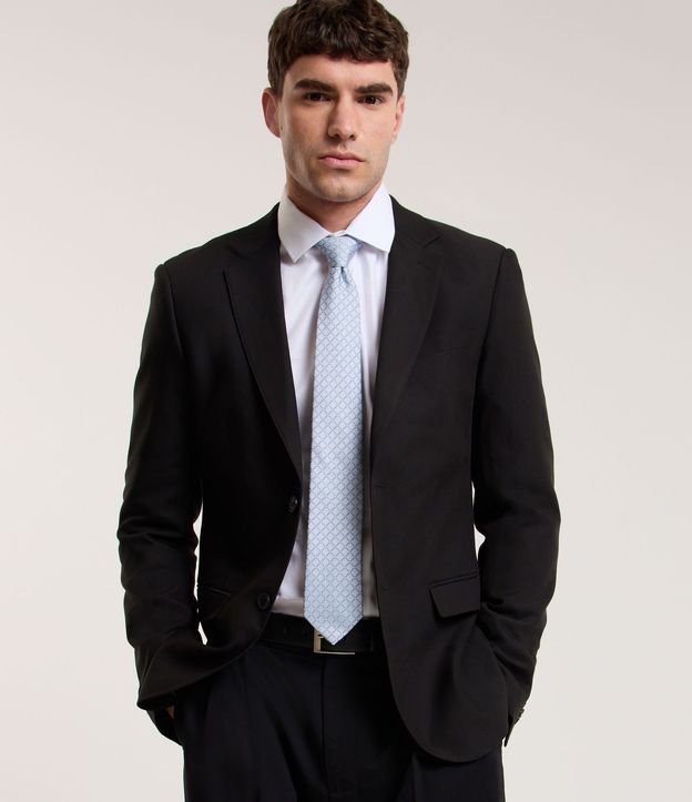 Corbata Regular Satinada con Estampado de Rombos