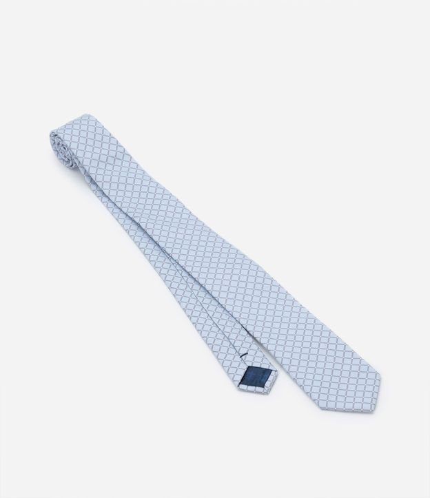 Corbata Regular Satinada con Estampado de Rombos 2