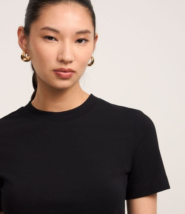 Blusa en Rib con Cuello Redondo