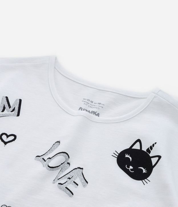 Remera Cropped con Estampa de Garabatos - Talle 5 a 14 años 4