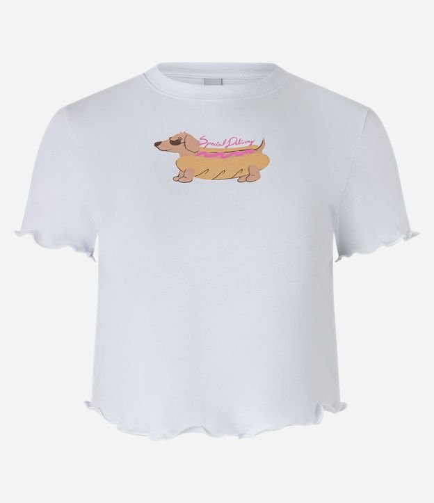 Blusa Baby Look en Algodón con Estampa Perrito 5
