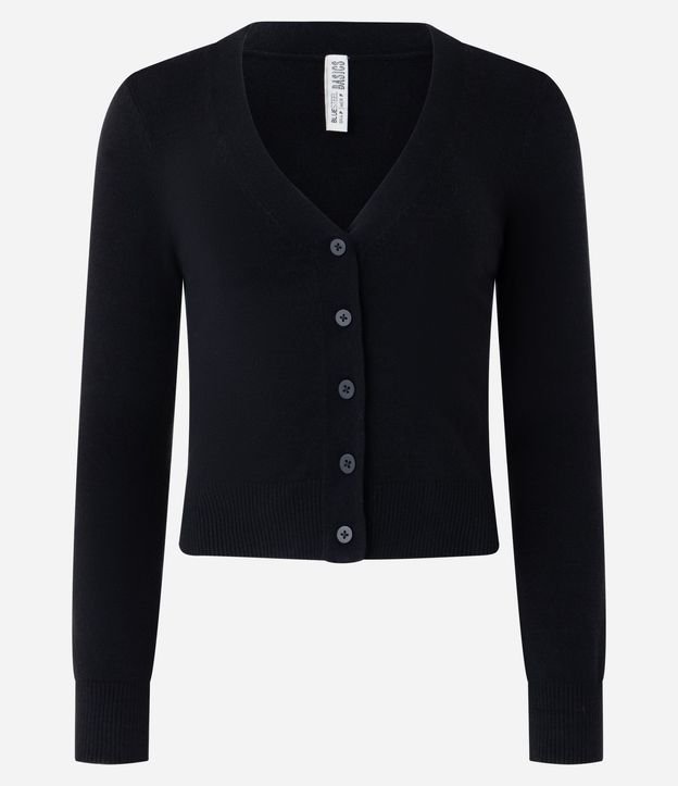 Cardigan Corto en Punto con Botones 4