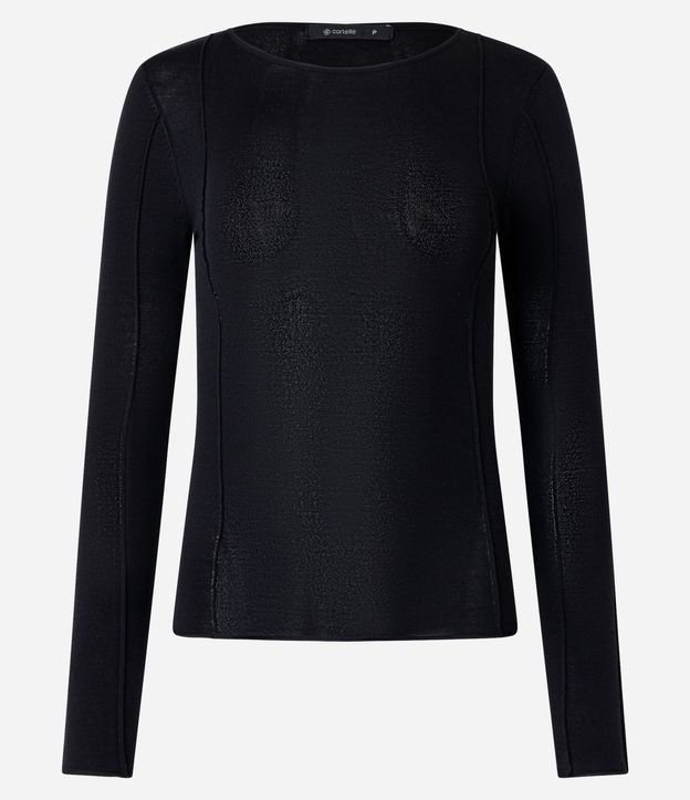 Suéter en Tricot con Frisos Delanteros 7