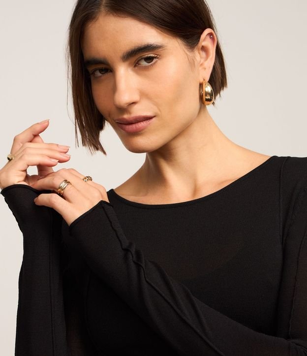 Suéter en Tricot con Frisos Delanteros 5