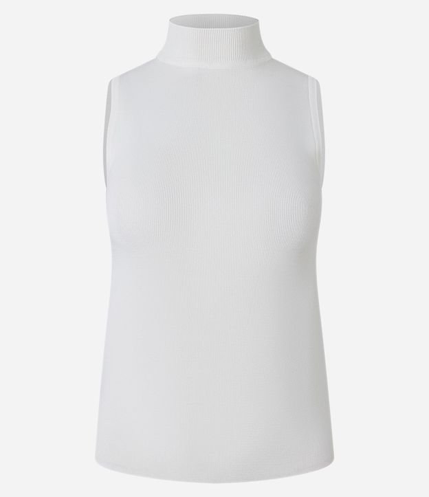 Blusa en Punto Leve con Cuello y Textura Acanalada 8