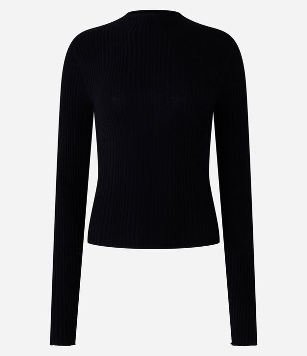 Blusa en Punto con Cuello Alto 4