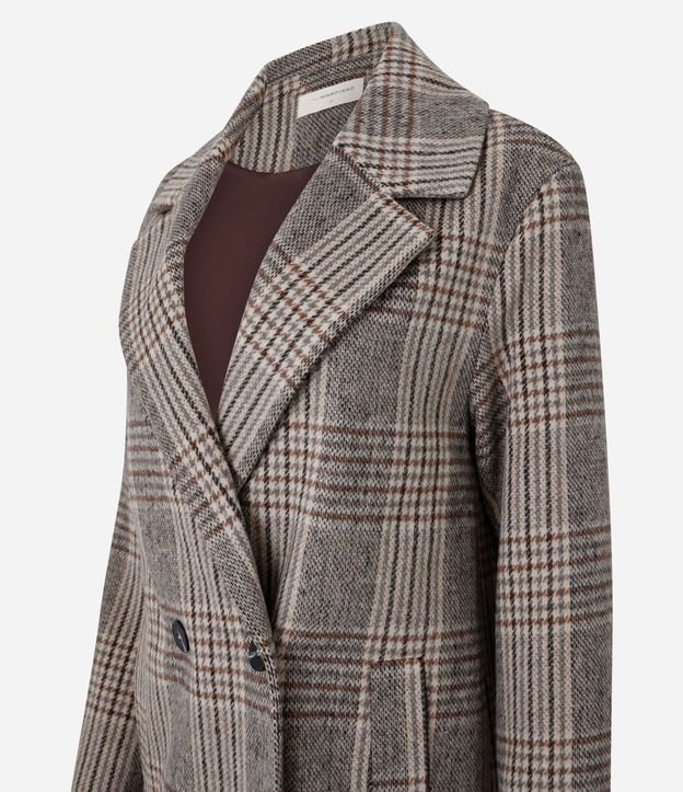 Saco Trench Coat en Polivelour de Cuadros 8