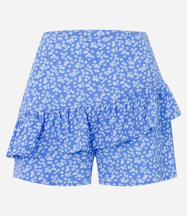Short Pollera en Viscosa con Volado y Estampa Floral Liberty 9