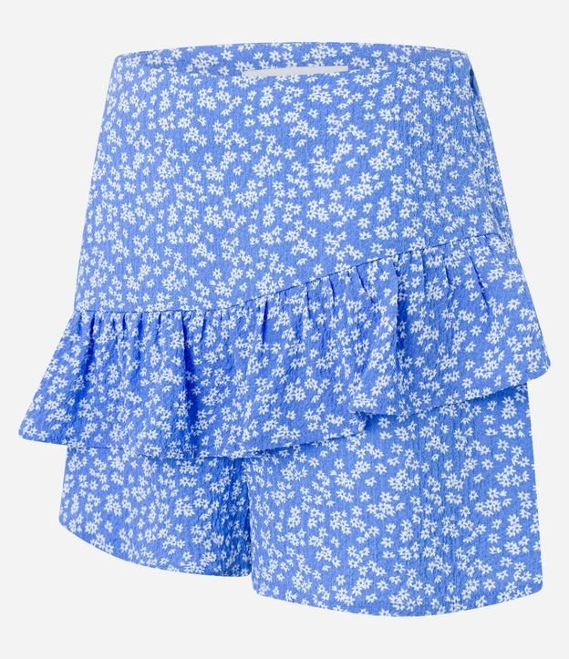 Short Pollera en Viscosa con Volado y Estampa Floral Liberty 13