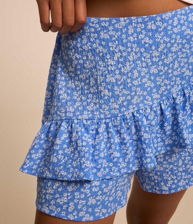 Short Pollera en Viscosa con Volado y Estampa Floral Liberty 8